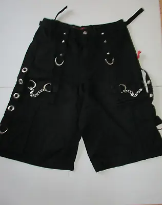 Vintage  Tripp NYC Black Shorts Pants Goth Punk Rave Y2K  Wide Leg Small • $139.99
