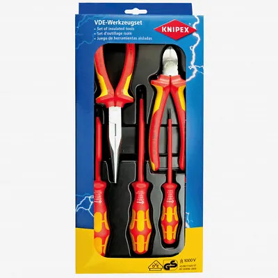 Knipex 00 20 13 / Wera 5 Piece VDE Insulated Plier And Screwdriver Set • £67.99