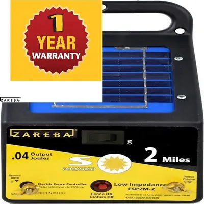 Zareba ESP2M-Z Solar Powered Low Impedance Electric Fence Charger - 2 Mile...  • $171.22