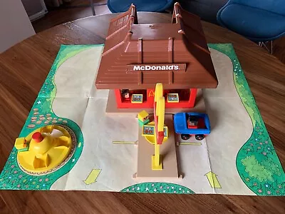 Vintage 1974 McDonalds Playskool Familiar Places Play Set Restaurant & Figures • $120