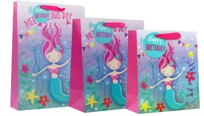 A Mermazing Mermaid Gift Bag  For Birthdays Celebration Party Girls Female • £6.99