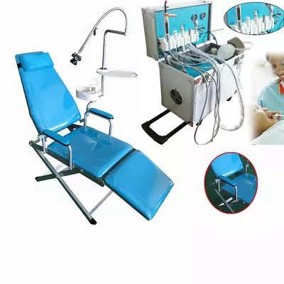 Dental Portable Mobile Delivery Unit Suction Rolling Case 4H Compressor /Chair • $411.34