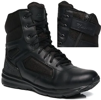 £44.95 • Buy Mens BATES Leather Tactical Military Combat Security Work Zip Boots Shoes Size
