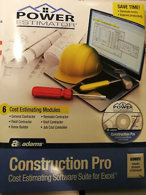 GENUINE Adams Construction Pro Power Estimator Forms & Software Suite For Excel • $16.88