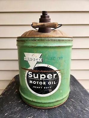 Five Gallon Can That Originally Contained Conoco Super Motor Oil By Central Can. • $49.99