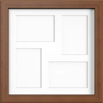 Modern Multi Picture Photo Frame For 4 Images Of 6 X4  With Quality White Mount • £13.20