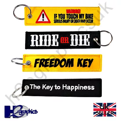 Funny Biker Motorcycle Motorbike Keyring Key Fob Tag Aprilia Kawasaki KTM Suzuki • £4.75