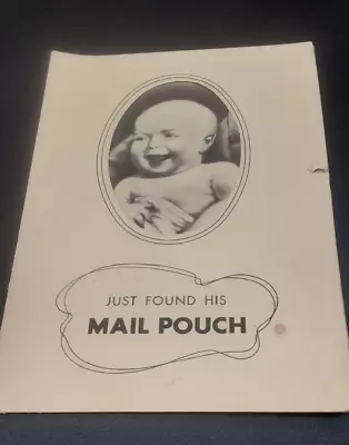 Antique 1938 Mail Pouch Chewing Tobacco Advertising / Greeting Card W/ Baby Boy • $12