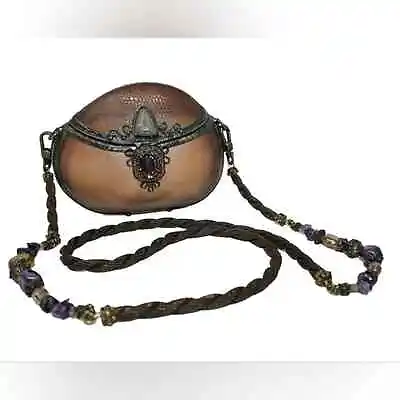 Maya Evangelista Hard Resin Cross Body Bag With Removable Beaded Strap • $175