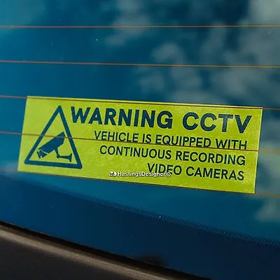 £2.74 • Buy WARNING CCTV VIDEO CAMERAS Security 190mm Car,Taxi,Coach Inside Window Sticker