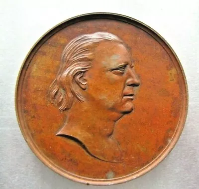 Anti-slavery Related Medal:  Massive 76mm.  Henry Ward Beecher  1813-1887 • $475