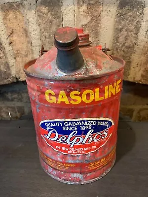 Vintage Delphos Galvanized One Gallon Red Gas Can • $42