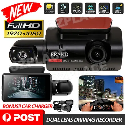 $31.95 • Buy HD1080PCar Dash DVR Camera Night Vision Video Recorder Front And Inside Dual Cam