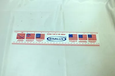 Vtg 1977 Similux Flags Presidents Of Our Country Ruler Measuring Stick Inches CM • $9