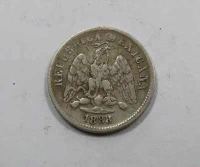 Mexico Republic Silver 10 Centavos 1888 Eagle & Snake SCARCE • $9.87