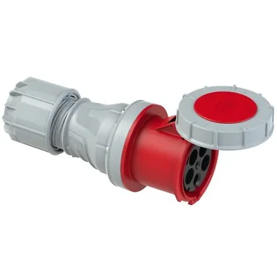 63 Amp 5 Pin Red Connector Trailing Socket 415V IP67 Rated 3 Phase PCE 2355 • £49.50