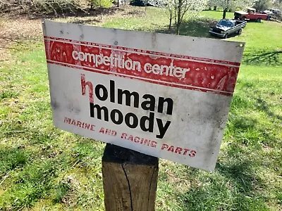 Holman Moody CP Sign 18x12  Painted Speed Shop Vintage Antiqued Look VTG • $65