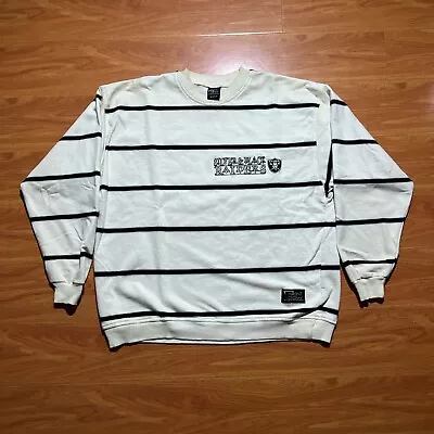 Vintage 90’s Oakland Raiders Striped Sweater  Size L/XL • $35