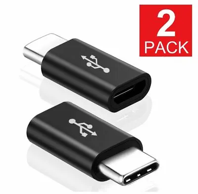 2 Pack Micro USB To Type C Adapter Converter Micro-B To USB-C Connector USA • $1.73