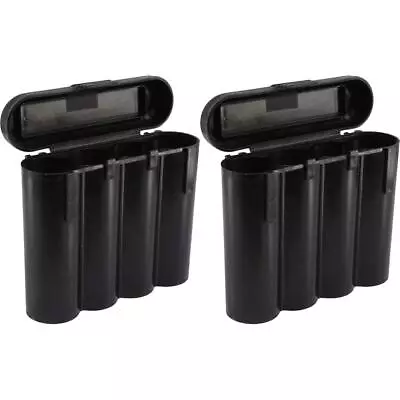 2 Black 18650 & CR123A 4 Battery Holder Storage Case For 18650 Batteries • $6.99