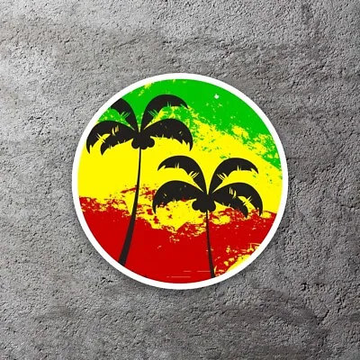 Reggae Palm Trees Vinyl Sticker 3.5  Wide - Includes Two Stickers • $5.99