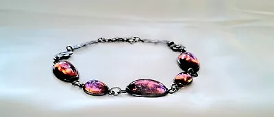 Antique Sterling Silver Dragon's Breath Bracelet - 7.5 Inches • $224.99