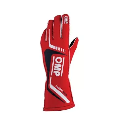 OMP Racing Race Rally Auto Kart Gloves FIRST EVO (FIA Approved) Red - Size XL • $117.18