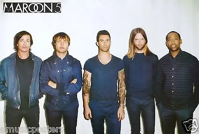 MAROON 5  GROUP STANDING AGAINST WHITE WALL  POSTER FROM ASIA - Adam Levine • $14.51