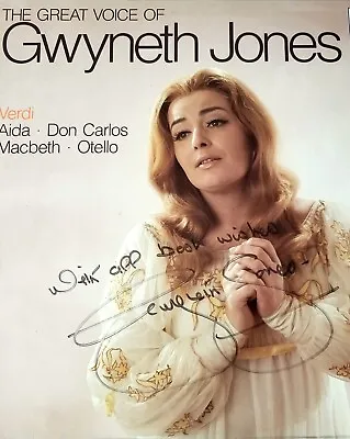 Gwyneth Jones Signed Lp Opera Autographed Verdi Aida 12  Decca Import Holland • $99