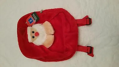 Children Toddler Boys Girls Santa Snowman Christmas Red Backpack Rucksack Bag • £6.99