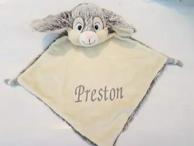 Personalised RABBIT  Baby Comforter Snuggle Blanket Cubbie New Baby Birth Gift • £11.99