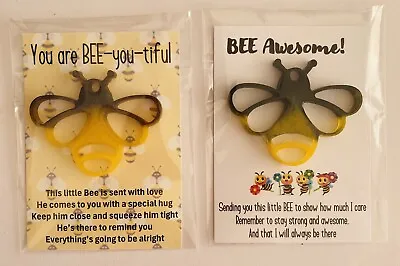 Handmade Pocket Hug - Bee Theme | Bee Positive | Keepsake | Cute Gift • £3.83