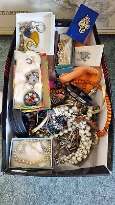 £2.20 • Buy Mixed Job Lot Of Vintage/Modern Costume Jewellery, Small Amount Gold And Silver