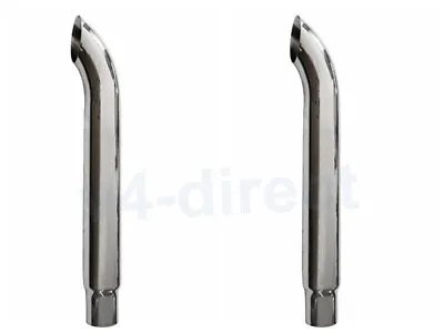 Pair Of Chrome 6 -5 OD Curved Stack Pipe 48 Tube Peterbilt Kenworth Freightliner • $322