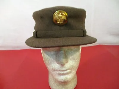 WWII US Army WAC WAAC Member Winter Wool Hobby Cap - Sz 22.5 - Dtd 1943 - XLNT • $399.99