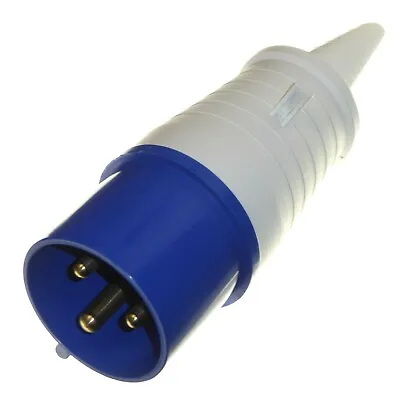 32A 3 Pin Plug Socket Coupler IP44 2P+E 32 Amp 230v 240v Welder Workshop Garage  • £9.50