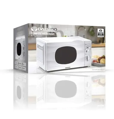 20L Daewoo 700W Microwave 35 Minute Timer Dial Auto  SDA2095 White • £69.95