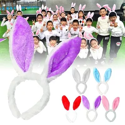 Easter Adult Kids Cute Hairband Rabbit Ear Headband Dress Costume Bunny Ear &H • £7.38