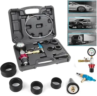 Coolant Vacuum Refill Tool Kit Cooling System Vacuum Purge Cone Plug Universal A • $65.99