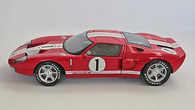 (Rare) Red W/white Stripes Ford GT #1 Concept (Beanstalk) 1:18 Die Cast-In Box • $104.99