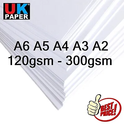 £210.99 • Buy A6 A5 A4 A3 A2 WHITE CRAFT DECOUPAGE CARD MAKING STOCK PAPER PRINTER 100- 300gsm