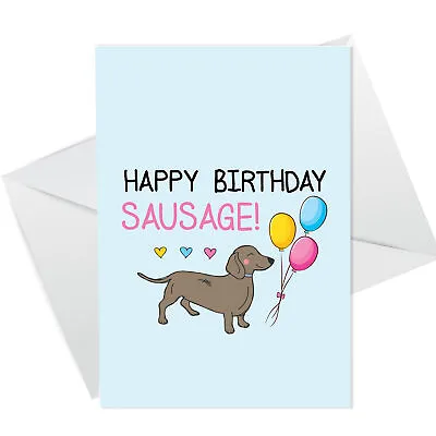 Funny Birthday Card For Mum Dad Auntie Uncle Husband Wife Dachshund Design • £2.95