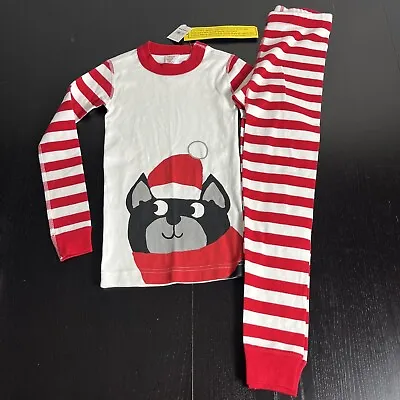 NWT Hanna Andersson Kids 120 (US 6-7) Christmas Holiday Dog/Red Striped Pajamas • $20