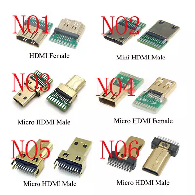 HDMI Mini Micro Plug Connector Test Socket Jack Repair Solder DIY Replace Part • $1.99