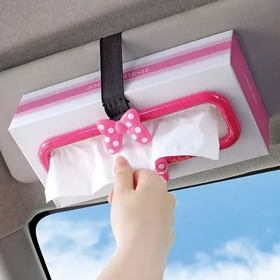 New DISNEY Minnie Mouse Sun Visor & Headrest Tissue Box Holder Car Accessories • $10.44