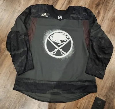 Buffalo Sabres Team Issued Military Appreciation Jersey Made In Canada Adidas • $249.99