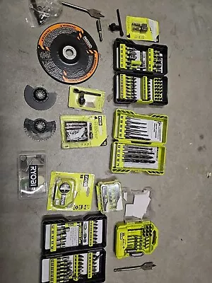Ryobi Large Lot Of Drill Bits And Multi Tool Blades Mix Condition 11 • $55