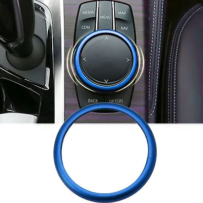 Blue Interior Multi-Media Control Knob Cover Ring For BMW F22 F30 F32 F10 F25 • $8.99