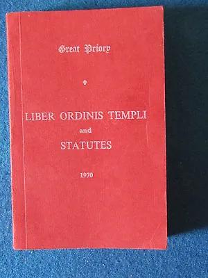 Masonic Book - Liber Ordinis Templi & Statutes - Great Priory - 1970 • £10.99