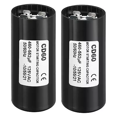 2 Pack Motor Start Capacitor 460-552uF/Mfd 125V 50/60Hz CD60 Run Capacitor • $20.26